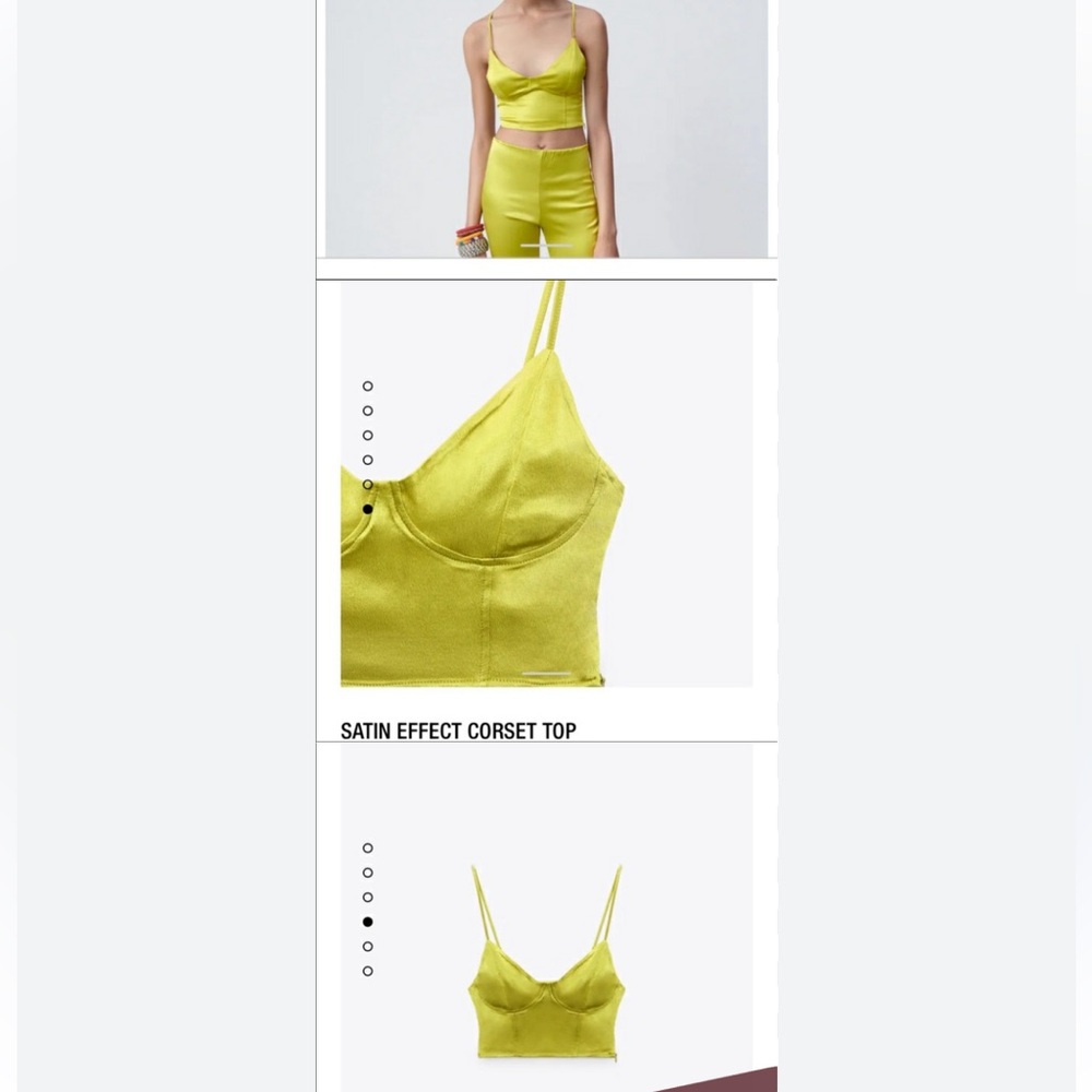 Zara Silky Bustier Crop top